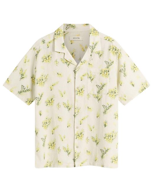 Kestin Natural Gorse Print Crammond Shirt for men