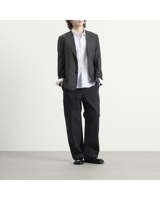 mfpen Black Wool Patch Pocket Blazer for men