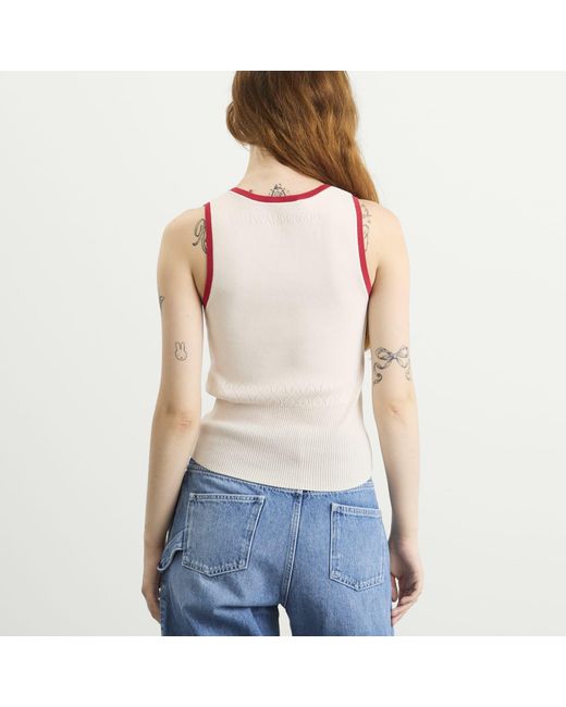 J.W. Anderson Pink Contrast Trim Vest