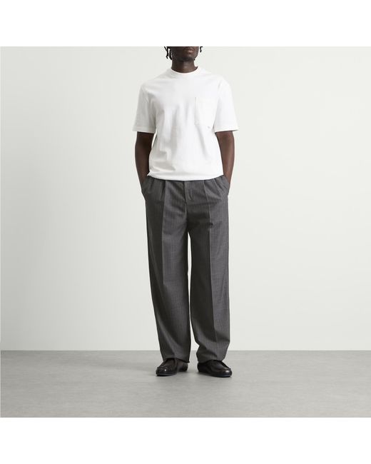 Jil Sander Gray Pinstripe Wool Trouser for men