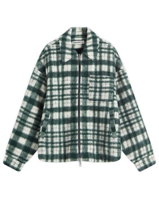 Cole Buxton Green Check Overshirt for men