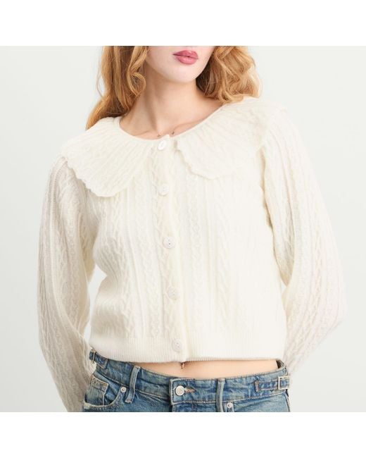 Rixo White Jelena Cardigan
