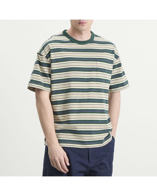 FRIZMWORKS Green Horizon Stripe T-Shirt for men