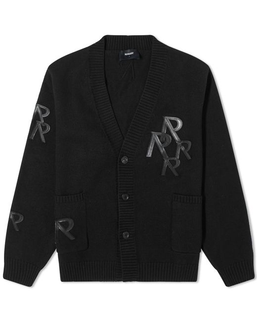 Represent Black Applique Knit Cardigan for men