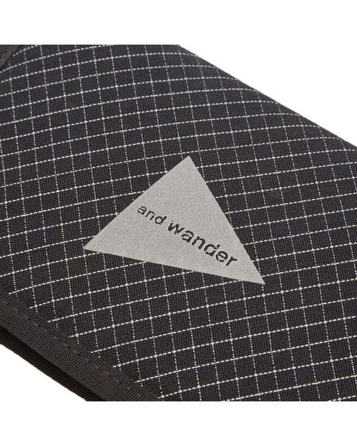 And Wander Black Reflective Ripstop Pouch for men