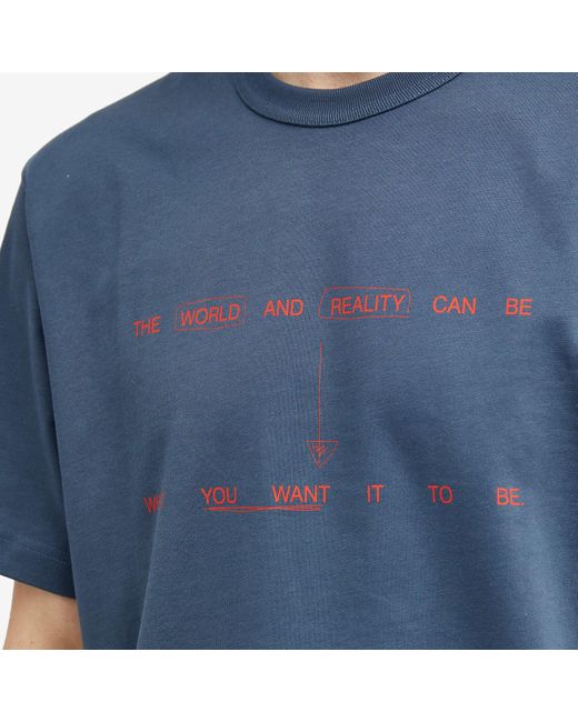 Helmut Lang Blue Outer Space T-Shirt for men