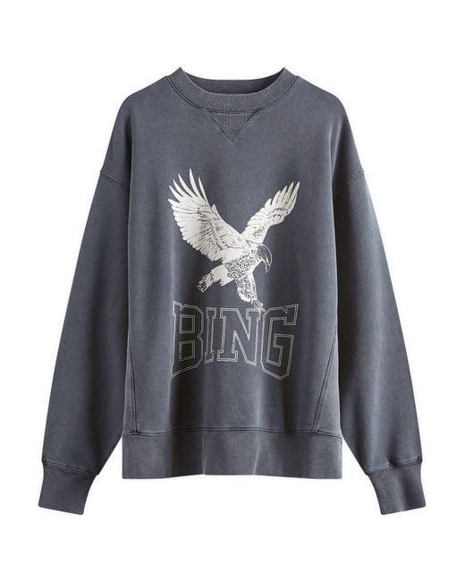Anine Bing Alto Retro Eagle Sweatshirt in Blue | Lyst
