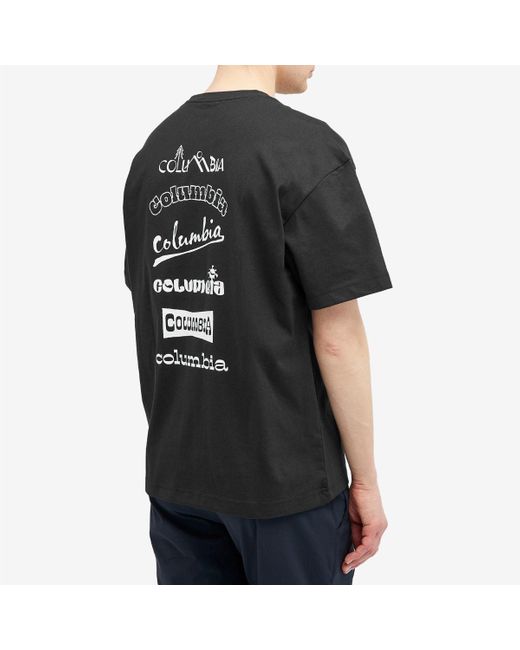 Columbia Black Burnt Lake Graphic T-Shirt for men