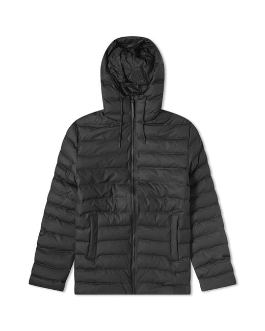 Rains Black Lohja Puffer Jacket for men