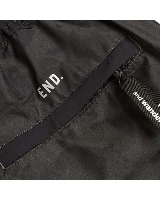 And Wander Black End. X Nylon Print Short Pant