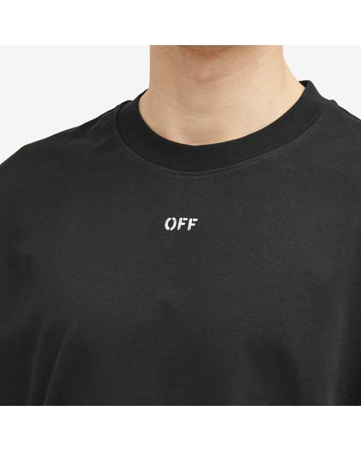 Off-White c/o Virgil Abloh Black Off- Stamp Skate T-Shirt for men