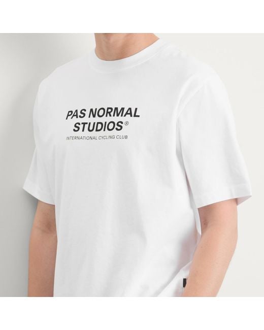 Pas Normal Studios White Off-Race Logo T-Shirt for men
