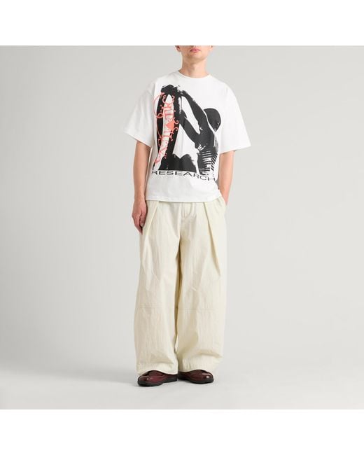 Ecstatic Research White Come Down T-Shirt for men