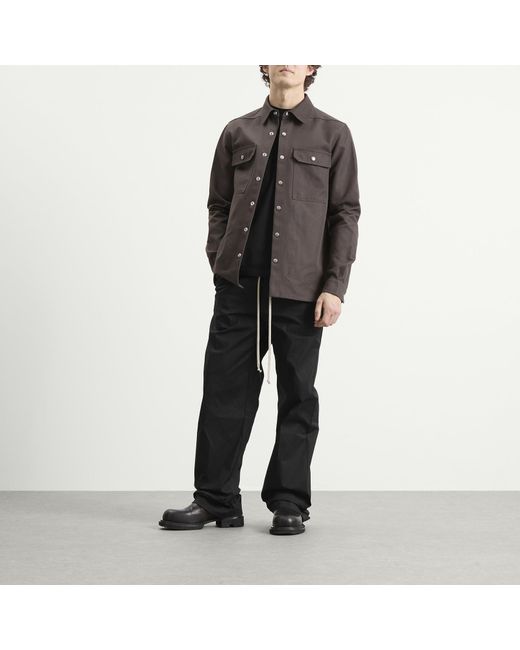 Rick Owens Brown Outershirt Jacket for men
