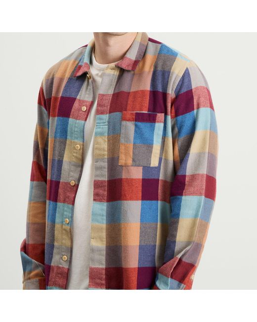 Folk Blue Patch Shirt for men