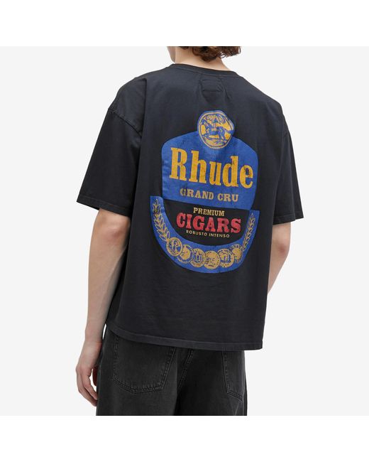 Rhude Black Grand Cru T-Shirt for men
