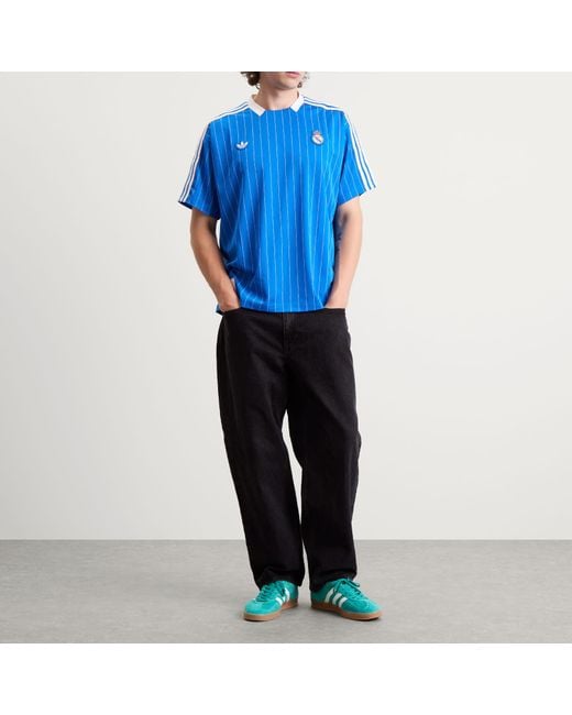 Adidas Blue Real Madrid Icon Jersey Top for men