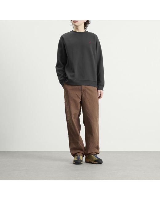 Gramicci Black One Point Crew Sweatshirt for men