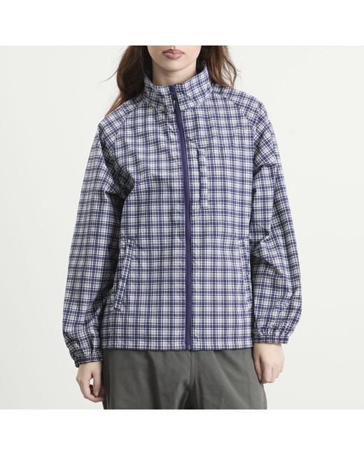 Gramicci Blue Checkered Shell Jacket