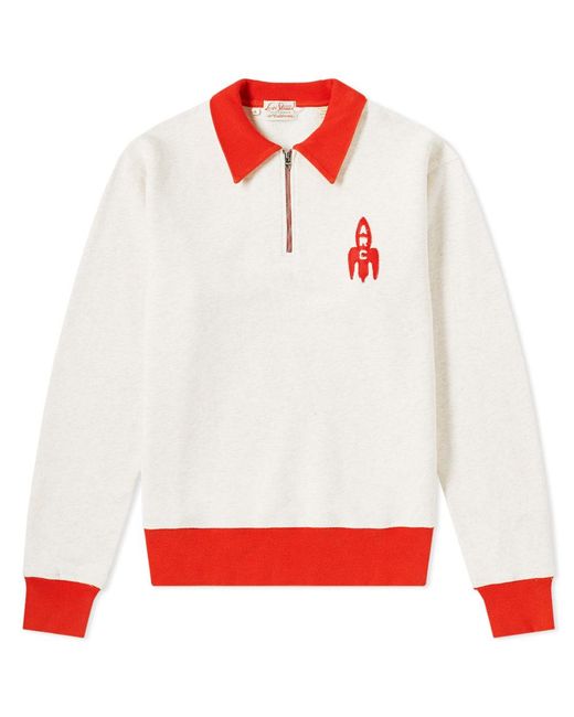 Levi s Levi s Vintage Clothing 1950 s Half Zip Fleece in White for