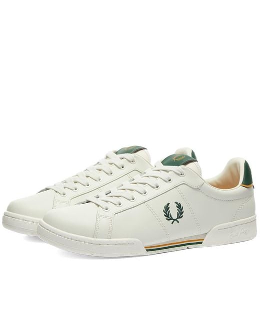Lounge toilet Rafflesia Arnoldi Fred Perry White And Green Authentic B722 Leather Sneakers Porcelain for  Men | Lyst Australia