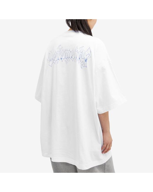 Vetements White Scribbled Teen T-Shirt