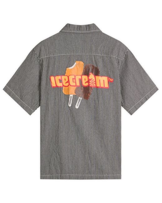 ICECREAM Gray End. X Popsicle Hickory Denim Shirt