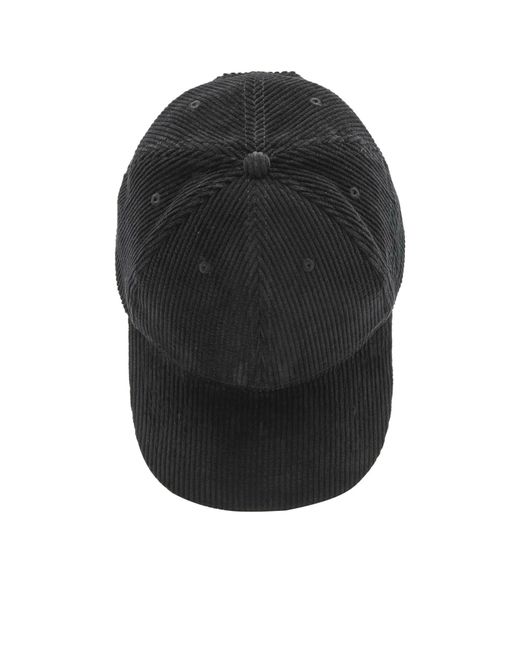 YMC Black Embroidered Cap for men