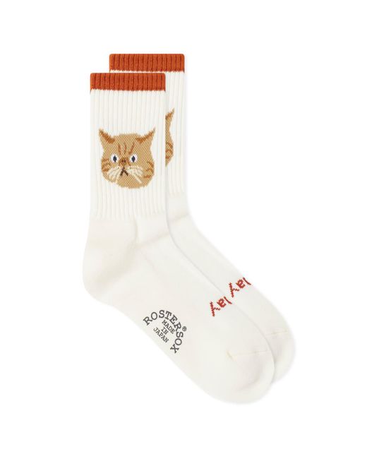 Rostersox White Cat Socks