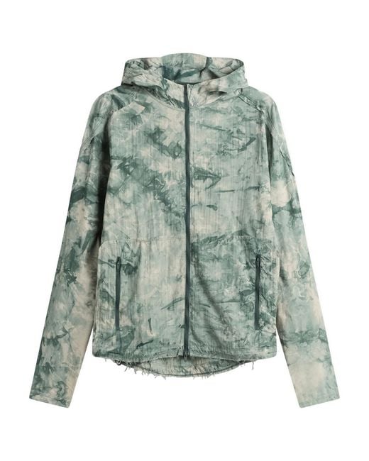 Y-3 Green Printed Running Jacket for men