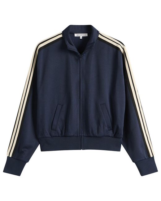 GOOD AMERICAN Blue Track Jacket