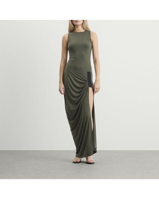 Coperni Green Taped Suspended Dress