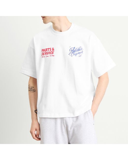 Adidas White Og La T-Shirt for men