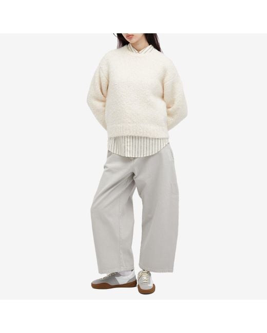 DUNST White Cloud Boucle Sweater