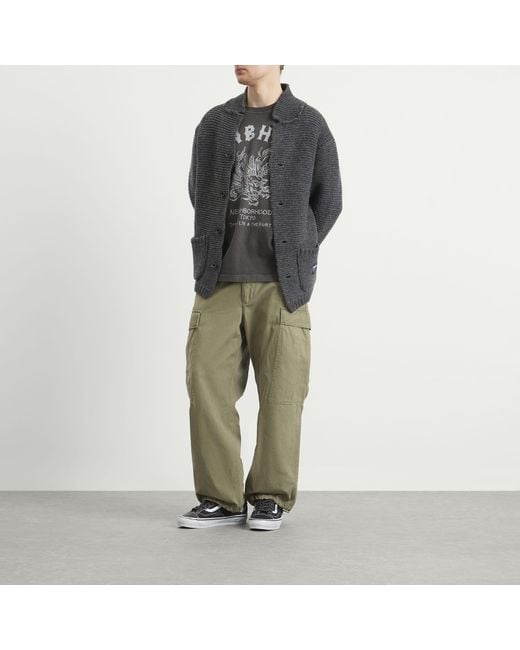 Neighborhood Shetland Knit Jacket in Gray for Men | Lyst