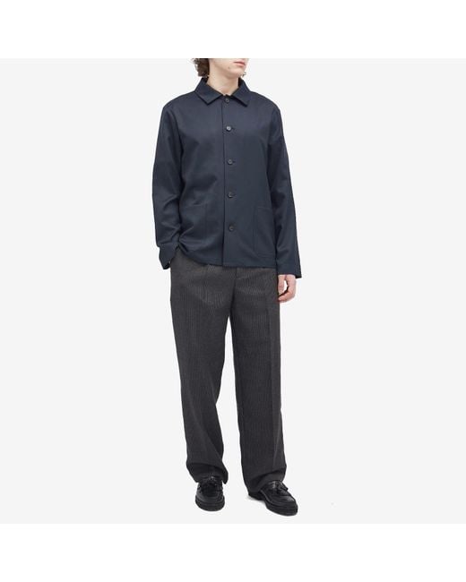 A.P.C. Blue Kerlouan Wool Work Jacket for men