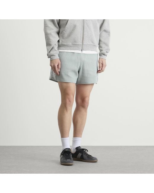 Adidas Gray Waffle Knit Sprinter Shorts for men