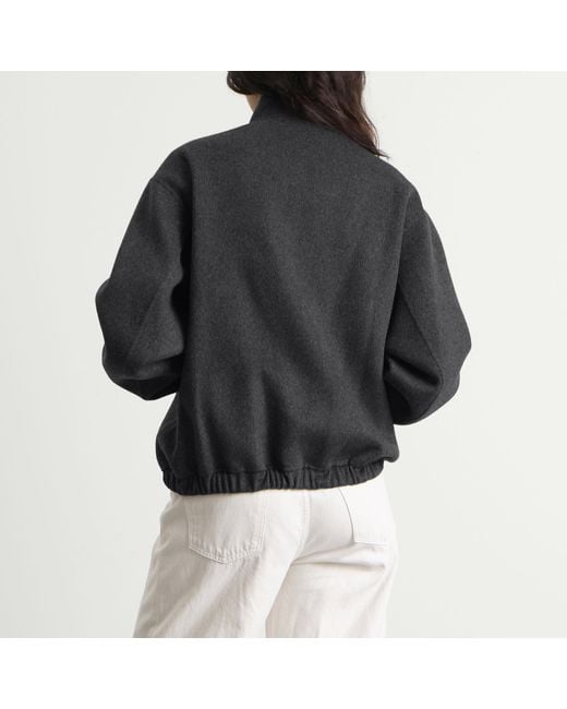 NOTHING WRITTEN Black Plaza Zip Blouson