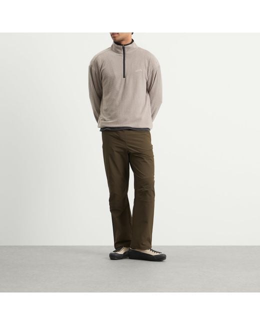 Mellow Clo Gray Summit Half Zip Fleece for men
