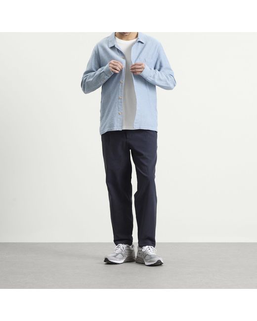 Folk Blue Patch Shirt for men