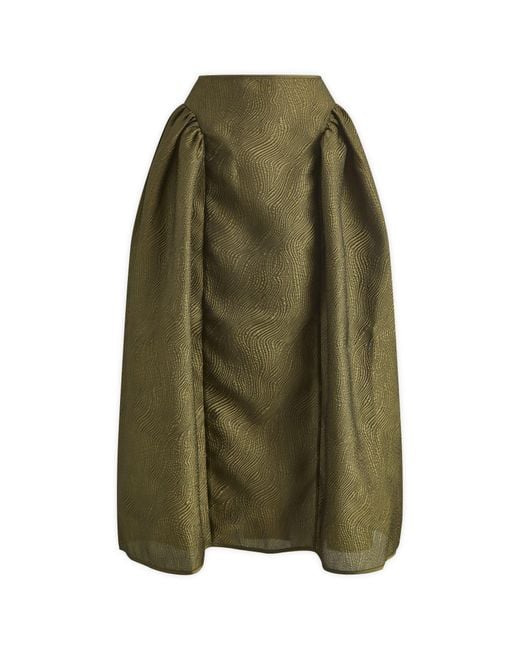 Cecilie Bahnsen Fabiola Skirt in Green | Lyst UK