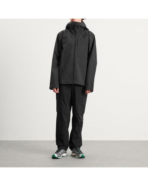 Haglöfs Black Front Proof Ii Waterproof Jacket for men