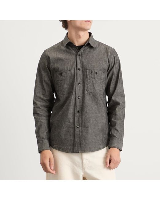 Randy's Garments Gray 3 Pocket Work Shirt for men