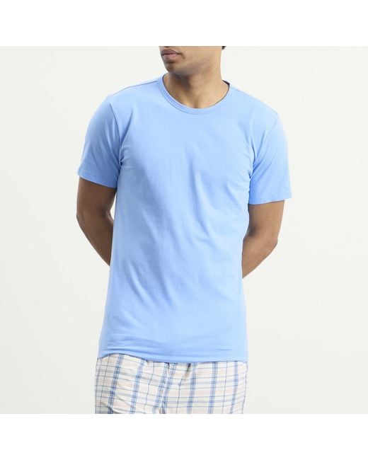 Calvin Klein Blue Crew Neck T-Shirt for men