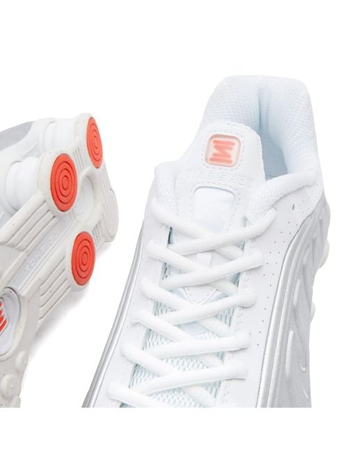 Nike White W Shox R4 Sneakers