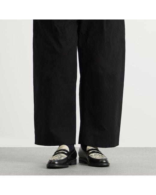 Duke & Dexter Black Wilde Fall Of Giant Penny Loafer for men