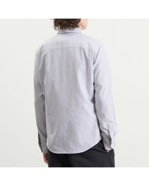 AMI Blue Contrasted Adc Classic Shirt for men