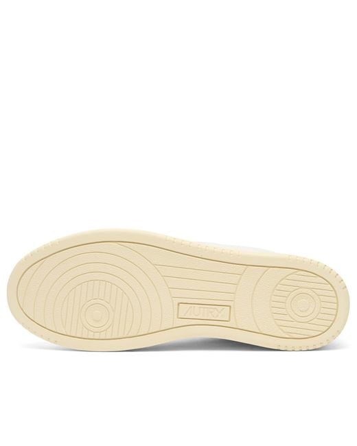Autry White Medalist Leather Suede Sneakers for men