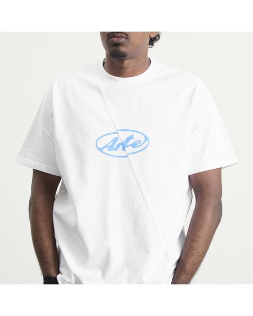 Arte' White Circle Logo T-Shirt for men