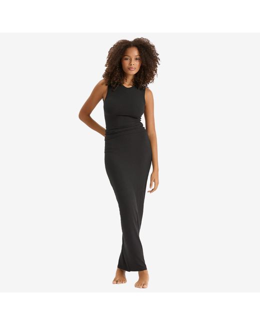 Skims Black Soft Lounge V-Neck Tank